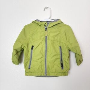 Baby Gap Lime Green  Gray Lining Zipper Hoodie Size 12 to 18 months